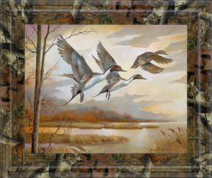 22 in. x 26 in. “Pintails” By Ruanne Manning And Mossy Oak Native Living Framed Print Wall Art