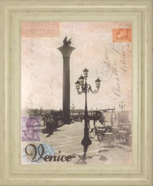 22 in. x 26 in. “Venice Travelogue” By Ben James Framed Print Wall Art