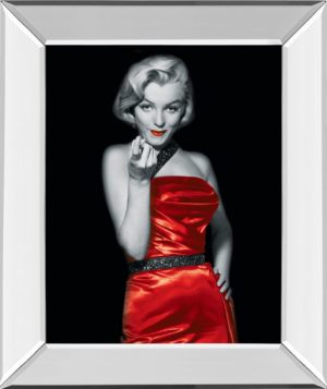 22 in. x 26 in. “Lady In Red 2 ” By Chelsea Collection Mirror Framed Print Wall Art