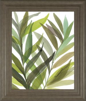 22 in. x 26 in. “Tropical Greens I” By Rebecca Meyers Framed Print Wall Art