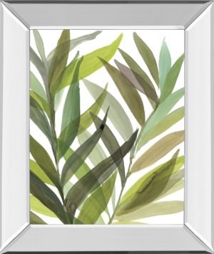 22 in. x 26 in. “Tropical Greens I” By Rebecca Meyers Mirror Framed Print Wall Art