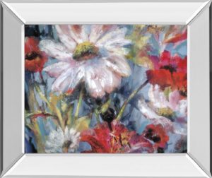 22 in. x 26 in. “Tangled Garden I” By Brent Heighton Mirror Framed Print Wall Art
