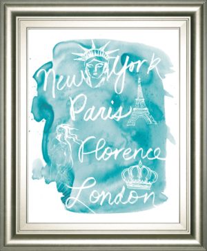 22 in. x 26 in. “Sightseeing I” By Lottie Fontaine Framed Print Wall Art