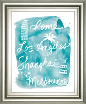 22 in. x 26 in. “Sightseeing Il” By Lottie Fontaine Framed Print Wall Art