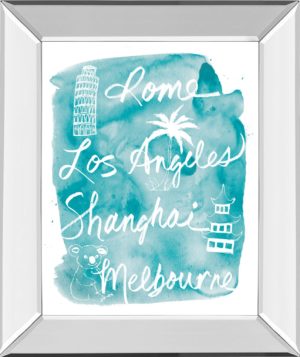 22 in. x 26 in. “Sightseeing Il” By Lottie Fontaine Mirror Framed Print Wall Art