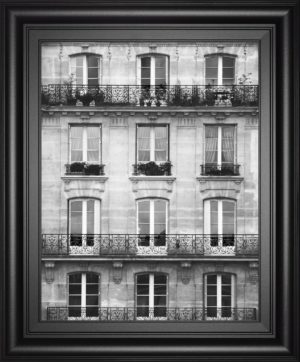 22 in. x 26 in. “Across The Street Il” By Laura Marshall Framed Print Wall Art
