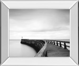 22 in. x 26 in. “Into The Mist” By Papiorek Mirror Framed Print Wall Art