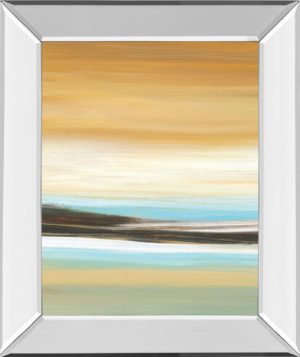 22 in. x 26 in. “Horizons Il” By Tesla Mirror Framed Print Wall Art