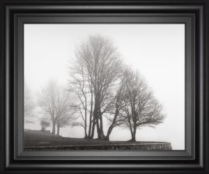 22 in. x 26 in. “Fog And Trees At Dusk” By Lsh Framed Print Wall Art