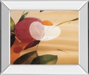 22 in. x 26 in. “Floral Inspiration I” By Abellan Mirror Framed Print Wall Art