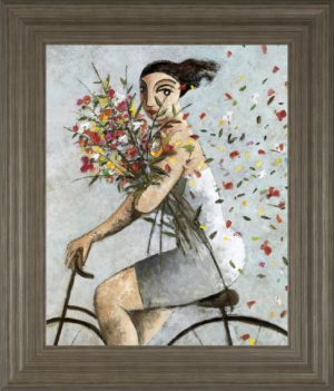 22 in. x 26 in. “Petals” By Lourenco Framed Print Wall Art