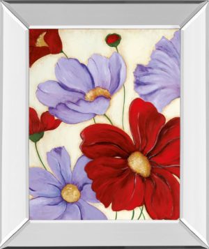 22 in. x 26 in. “Lavender And Red Il” By Tava Studios Mirror Framed Print Wall Art