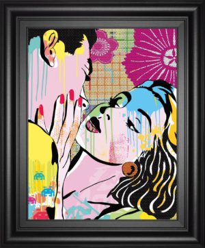 22 in. x 26 in. “Midnight Kiss” By Tom Frazier Framed Print Wall Art