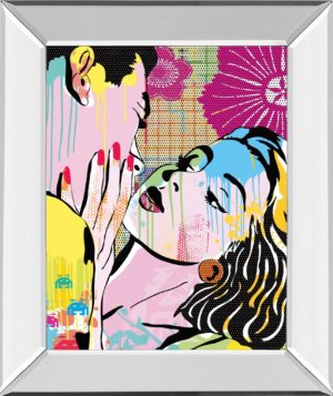 22 in. x 26 in. “Midnight Kiss” By Tom Frazier Mirror Framed Print Wall Art