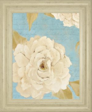 22 in. x 26 in. “Scripted Poetic Peonies Il” By Lanie Loreth Framed Print Wall Art