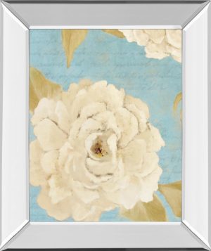 22 in. x 26 in. “Scripted Poetic Peonies Il” By Lanie Loreth Mirror Framed Print Wall Art
