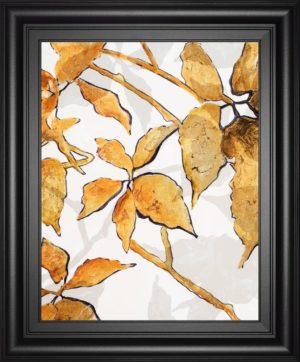 22 in. x 26 in. “Gold Shadows I” By Patricia Pinto Framed Print Wall Art