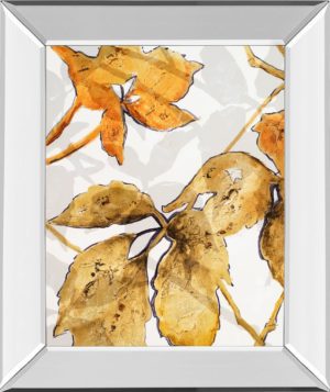22 in. x 26 in. “Gold Shadows Il” By Patricia Pinto Mirror Framed Print Wall Art