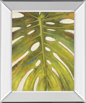 22 in. x 26 in. “Tropical Leaf Il” By Patricia Pinto Mirror Framed Print Wall Art