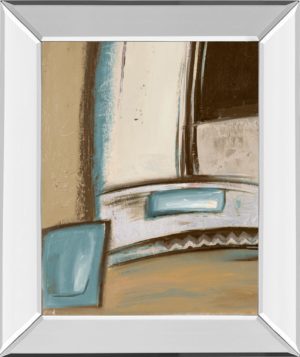 22 in. x 26 in. “Time Flies On Blue I ” By Patricia Pinto Mirror Framed Print Wall Art