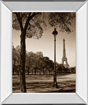 22 in. x 26 in. “An Afternoon Stroll-Pari” By Maihara, J. Mirror Framed Print Wall Art