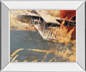 22 in. x 26 in. “Wheels And Wings” By Aliaga, C. Mirror Framed Print Wall Art