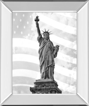 22 in. x 26 in. “Liberty Flag” By Roffman, R. Mirror Framed Print Wall Art