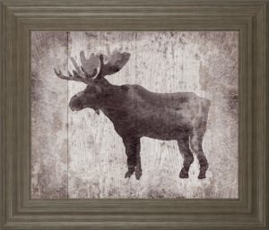 22 in. x 26 in. “Wildness IV-Timber” By Sandra Jacobs Framed Elk Print Wall Art