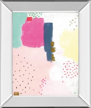 22 in. x 26 in. “Dots  And Colours-Speckle” By Joelle Wehkamp Mirror Framed Print Wall Art