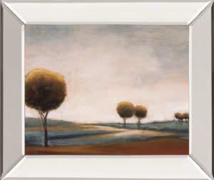 22 in. x 26 in. “Tranquil Plains I” By Ursula Salemink-Roos Mirror Framed Print Wall Art