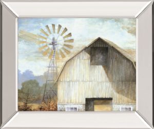 22 in. x 26 in. “Barn Country” By White Ladder Mirror Framed Print Wall Art