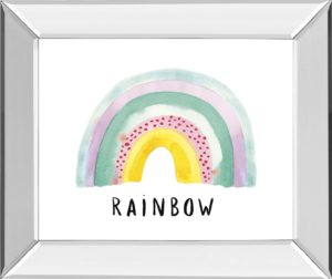 22 in. x 26 in. “Rainbow Joy” By Joelle Wehkamp Mirror Framed Print Wall Art
