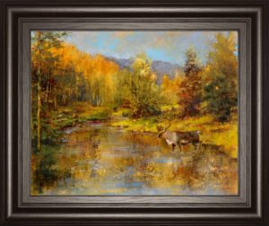 22 in. x 26 in. “Magnificent Valley” By Longo Framed Print Wall Art