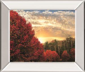 22 in. x 26 in. “Crimson Tress” By Celebrate Life Gallery Mirror Framed Print Wall Art