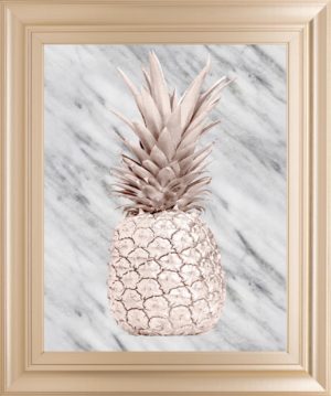 Rose Gold Pineapple on Gray Marble by Nature Magick