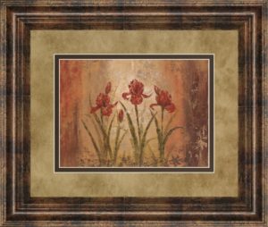 34 in. x 40 in. “The Iris Style” By Vivian Flasch Framed Print Wall Art