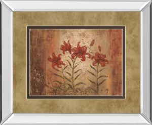 34 in. x 40 in. “The Lily Style” By Vivian Flasch Mirror Framed Print Wall Art