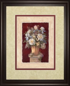 34 in. x 40 in. “Traditional Red Il” By Vivian Flasch Framed Print Wall Art