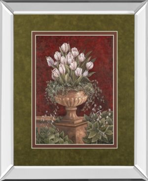 34 in. x 40 in. “Alexa’s Tulips” By Betsy Brown Mirror Framed Print Wall Art