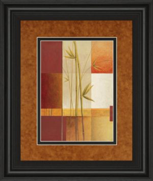 34 in. x 40 in. “Contemporary Bamboo I” By Estudio Arte Framed Print Wall Art