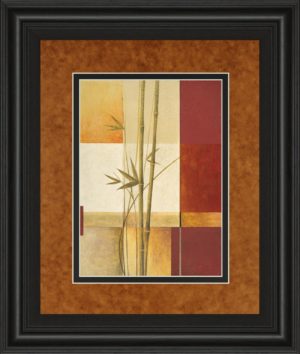 34 in. x 40 in. “Contemporary Bamboo Il” By Estudio Arte Framed Print Wall Art