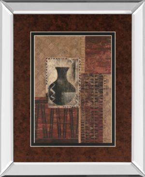 34 in. x 40 in. “Artifact Revival I” By Maria Donovan Mirror Framed Print Wall Art