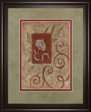 34 in. x 40 in. “Florescence I” By Jane Carroll Framed Print Wall Art