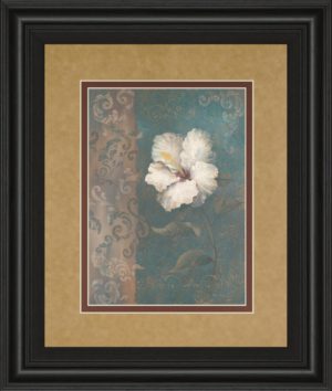 34 in. x 40 in. “Floral Trans Il” By Vivian Flasch Framed Print Wall Art