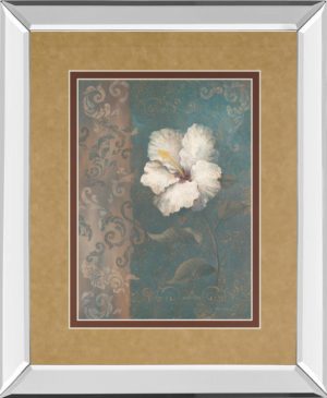 34 in. x 40 in. “Floral Trans Il” By Vivian Flasch Mirror Framed Print Wall Art