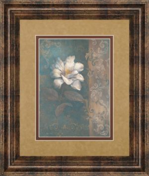 34 in. x 40 in. “Floral Trans I” By Vivian Flasch Framed Print Wall Art