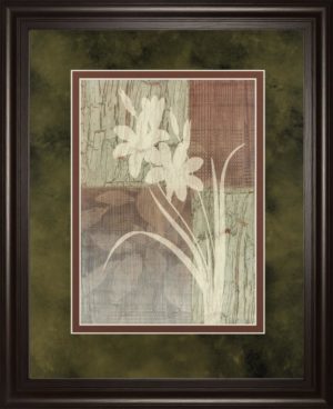 34 in. x 40 in. “Lily Silhouette” By Various Framed Print Wall Art