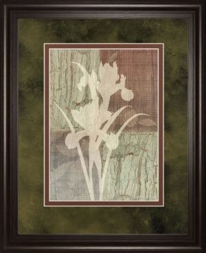 34 in. x 40 in. “Iris Silhouette” By Various Framed Print Wall Art