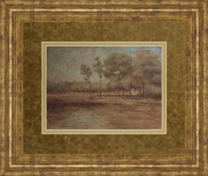 34 in. x 40 in. “Woodland Solitude” By Veronica Faust Framed Print Wall Art