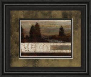34 in. x 40 in. “Quiet Forest” By Roxi Gray Framed Print Wall Art